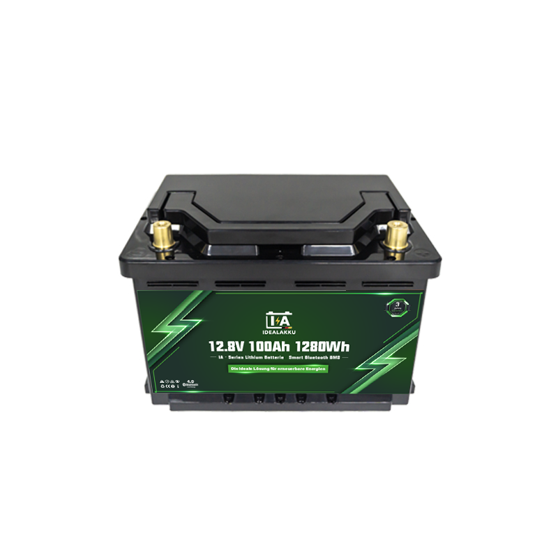 Idealakku IA SERIES Lithium Batterie LiFePO4 12V 100Ah MINI Smart BMS mit Bluetooth Wohnmobil Untersitzbatterie