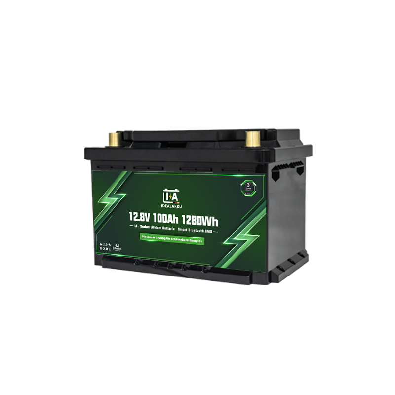 Idealakku IA SERIES Lithium Batterie LiFePO4 12V 100Ah MINI Smart BMS mit Bluetooth Wohnmobil Untersitzbatterie