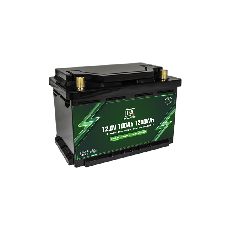 Idealakku IA SERIES Lithium Batterie LiFePO4 12V 100Ah MINI Smart BMS mit Bluetooth Wohnmobil Untersitzbatterie