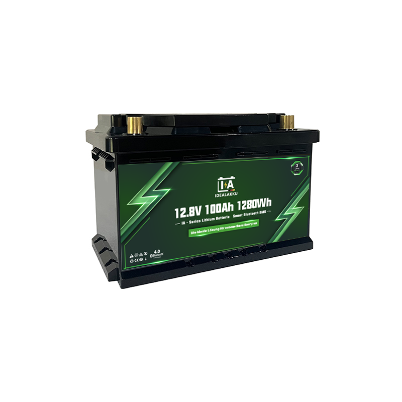 Idealakku IA SERIES Lithium Batterie LiFePO4 12V 100Ah MINI Smart BMS mit Bluetooth Wohnmobil Untersitzbatterie