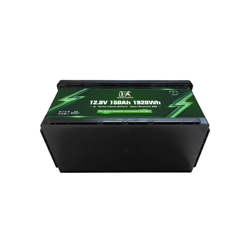 Idealakku IA SERIE Lithium Batterie LiFePO4 12V 150Ah Smart BMS mit Bluetooth Wohnmobil Untersitzbatterie