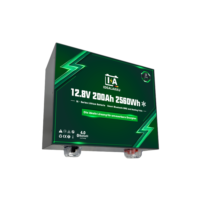 Idealakku IA SERIES Lithium Batterie LiFePO4 12V 200Ah Smart BMS mit Bluetooth Wohnmobil Untersitzbatterie