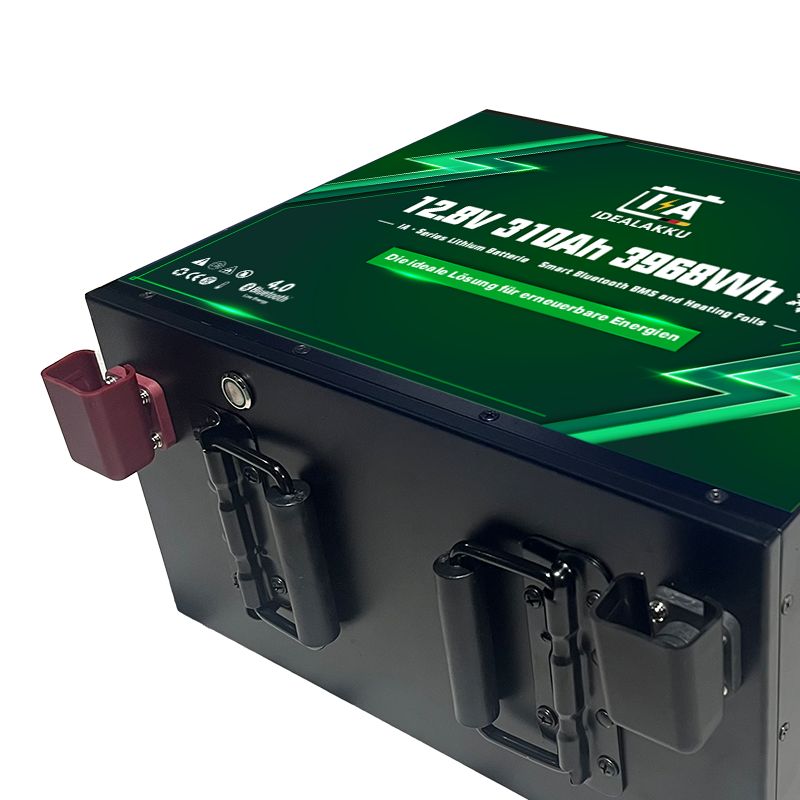 Idealakku IA SERIES Lithium Batterie 310Ah 12V LiFePO4 Untersitz Smart BMS Bluetooth mit Heizung