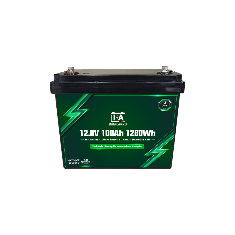 Idealakku IB SERIES Lithium Batterie LiFePO4 12V 100Ah Smart BMS mit Bluetooth