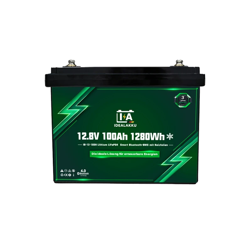 Idealakku IB-Serie LiFePO4-Batterie 12 V 100 Ah mit Smart-BMS, Bluetooth und Heizung-3