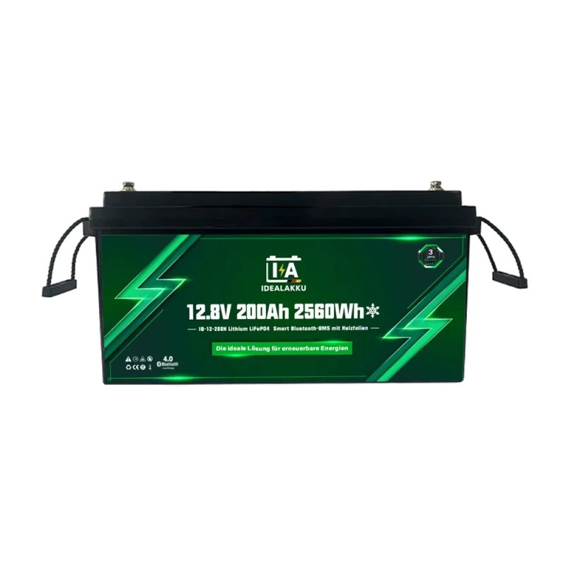 Idealakku IB-Serie LiFePO4-Batterie 12 V 200 Ah mit Smart-BMS, Bluetooth und Heizung-4