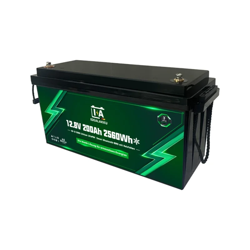 Idealakku IB-Serie LiFePO4-Batterie 12 V 200 Ah mit Smart-BMS, Bluetooth und Heizung-8