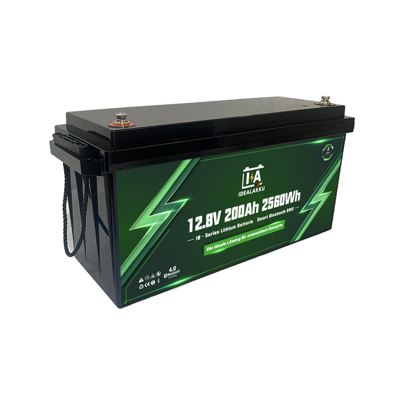 Idealakku-Lithium-Batterie-12.8V-200-LiFePo4-SmaHrt-BMS-Bluetooth-IB-12-200-1