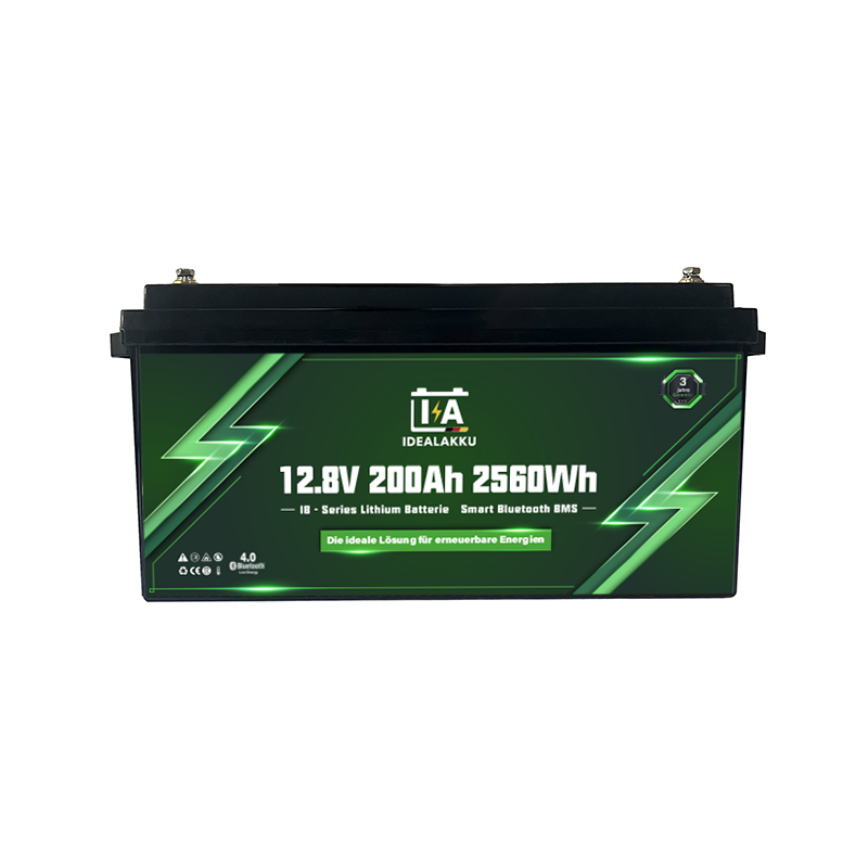 Idealakku IB SERIES Lithium Batterie LiFePO4 12V 200Ah Smart BMS mit Bluetooth
