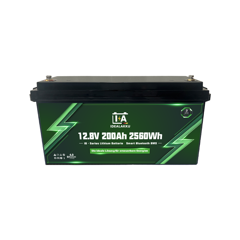 Idealakku IB SERIES Lithium Batterie LiFePO4 12V 200Ah Smart BMS mit Bluetooth
