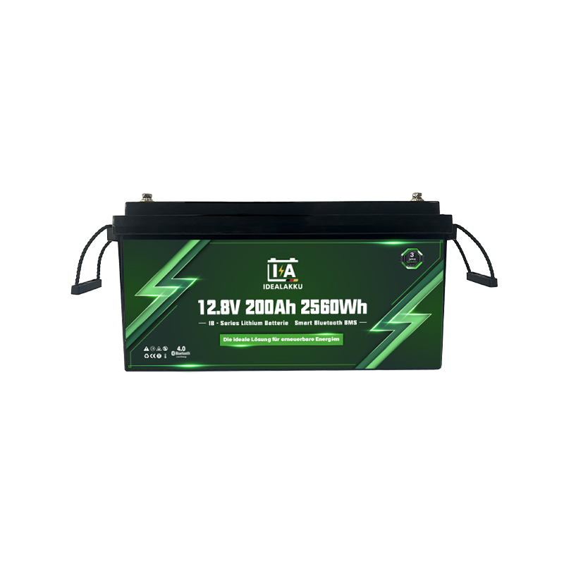 Idealakku IB SERIES Lithium Batterie LiFePO4 12V 200Ah Smart BMS mit Bluetooth