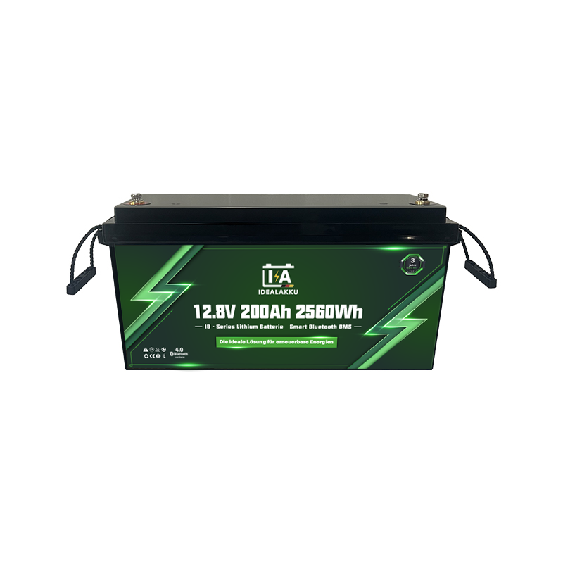 Idealakku IB SERIES Lithium Batterie LiFePO4 12V 200Ah Smart BMS mit Bluetooth