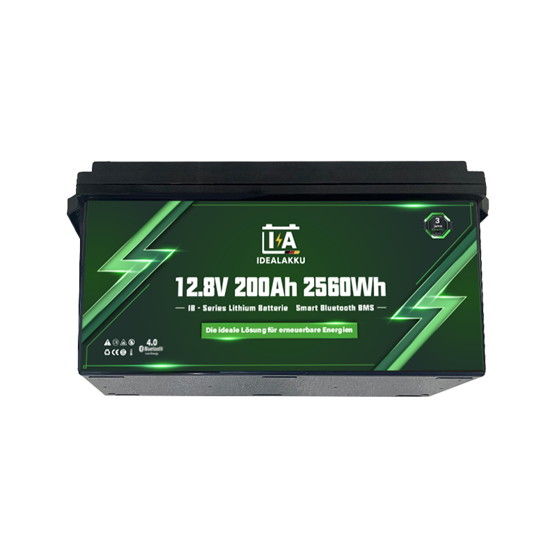 Idealakku IB SERIES Lithium Batterie LiFePO4 12V 200Ah Smart BMS mit Bluetooth