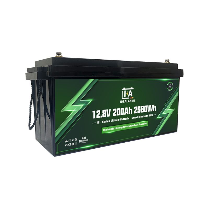 Idealakku IB SERIES Lithium Batterie LiFePO4 12V 200Ah Smart BMS mit Bluetooth