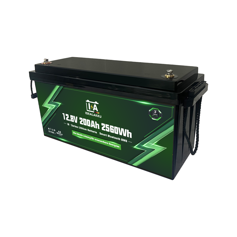 Idealakku IB SERIES Lithium Batterie LiFePO4 12V 200Ah Smart BMS mit Bluetooth