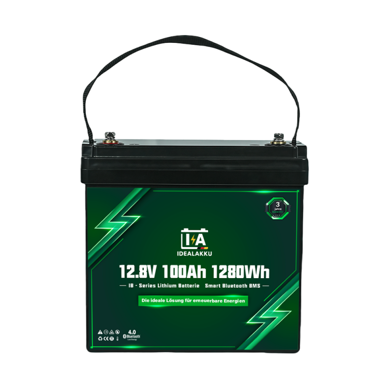 Idealakku IB SERIES Lithium Batterie LiFePO4 12V 100Ah MINI Smart BMS mit Bluetooth