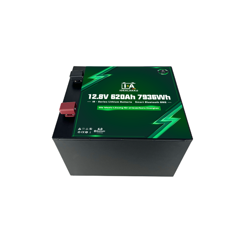 Idealakku IB SERIE Lithium Batterie LiFePO4 12V 620Ah Smart BMS mit Bluetooth