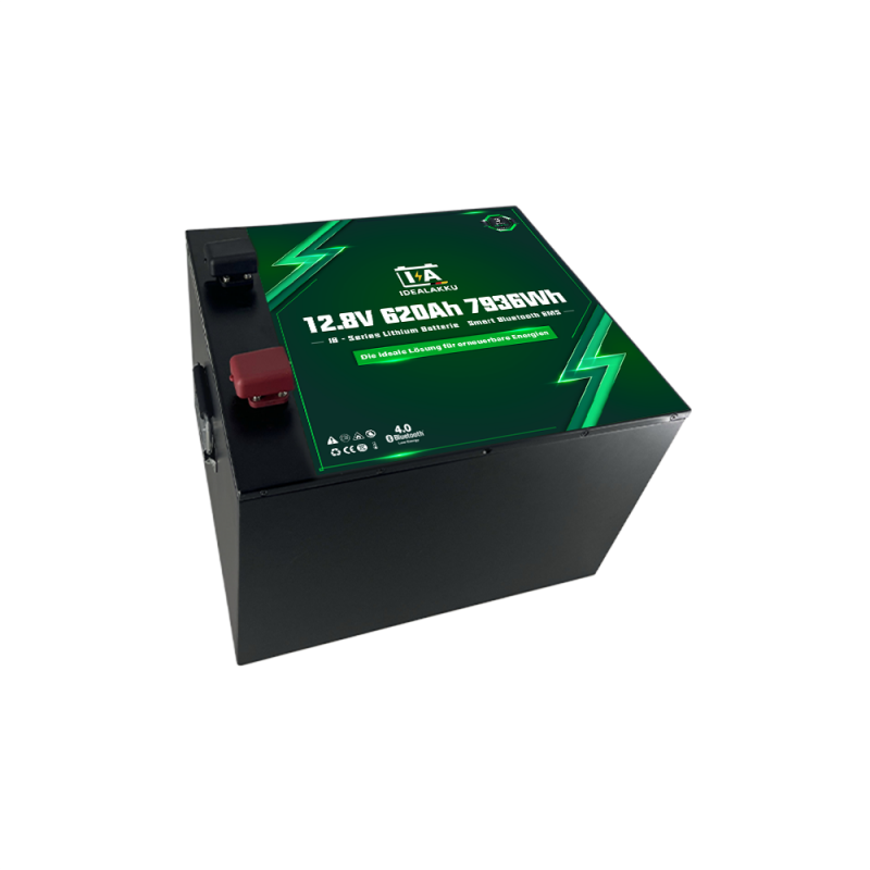 Idealakku IB SERIE Lithium Batterie LiFePO4 12V 620Ah Smart BMS mit Bluetooth