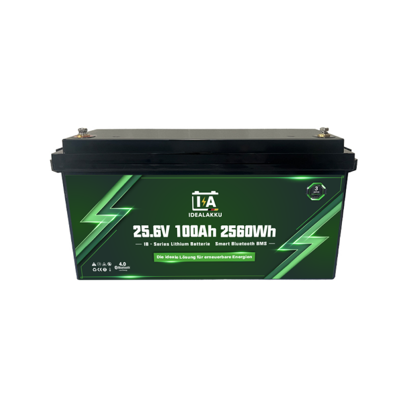 Idealakku IB SERIE Lithium Batterie LiFePO4 24V 100Ah Smart BMS mit Bluetooth