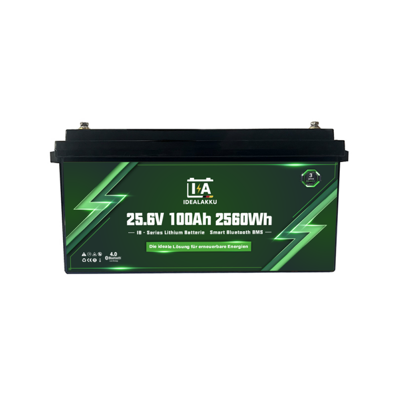 Idealakku IB SERIE Lithium Batterie LiFePO4 24V 100Ah Smart BMS mit Bluetooth
