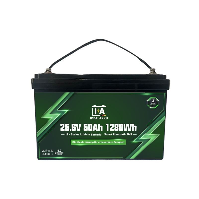 Idealakku IB SERIES Lithium Batterie LiFePO4 24V 50Ah Smart BMS mit Bluetooth
