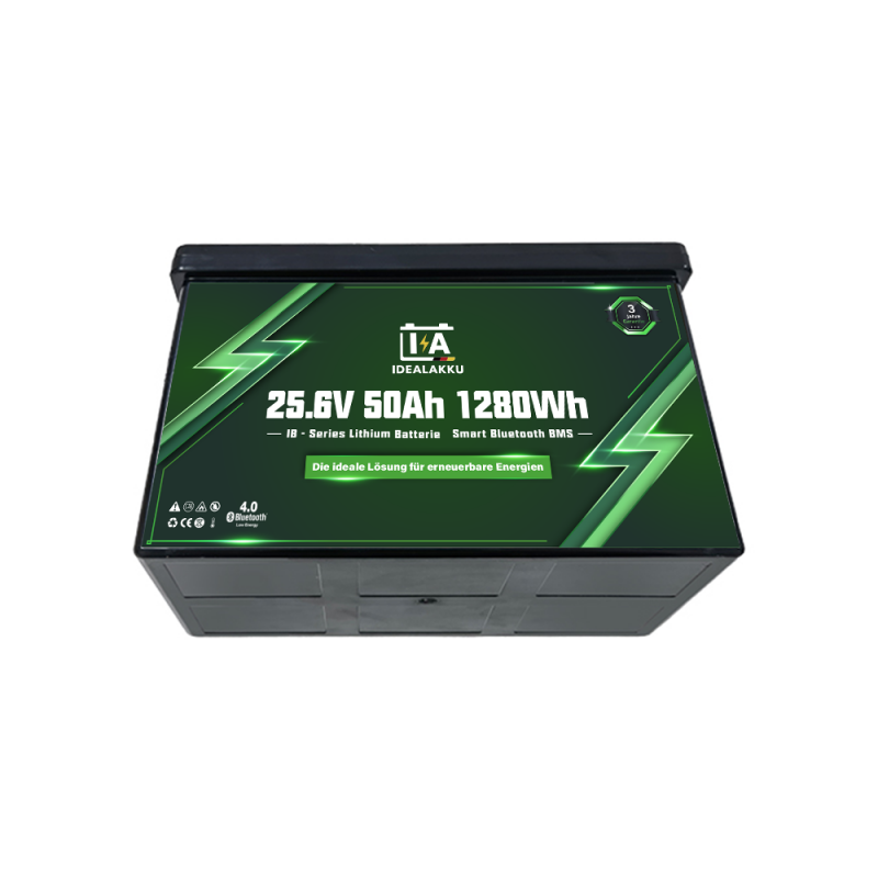 Idealakku IB SERIES Lithium Batterie LiFePO4 24V 50Ah Smart BMS mit Bluetooth
