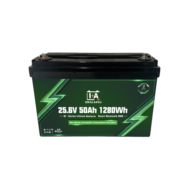 Idealakku IB SERIES Lithium Batterie LiFePO4 24V 50Ah Smart BMS mit Bluetooth