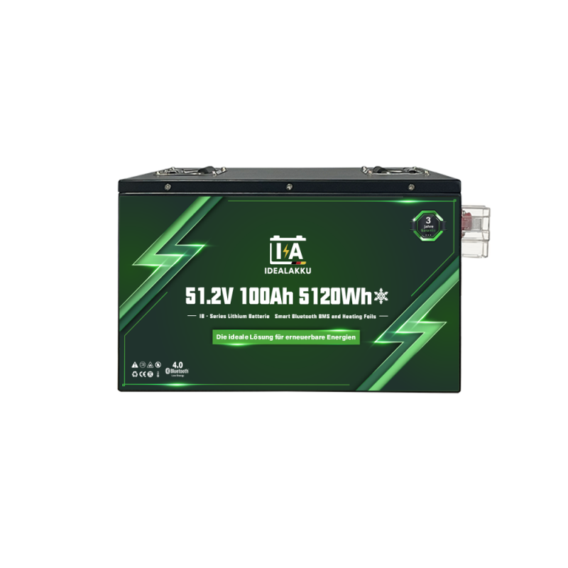 Idealakku IB SERIES Lithium Batterie LiFePO4 48V 100Ah Smart BMS Bluetooth mit Heizung