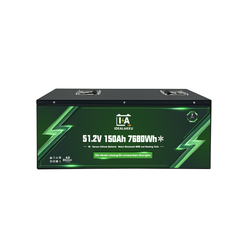 Idealakku IB SERIES Lithium Batterie LiFePO4 48V 150Ah Smart BMS Bluetooth mit Heizung
