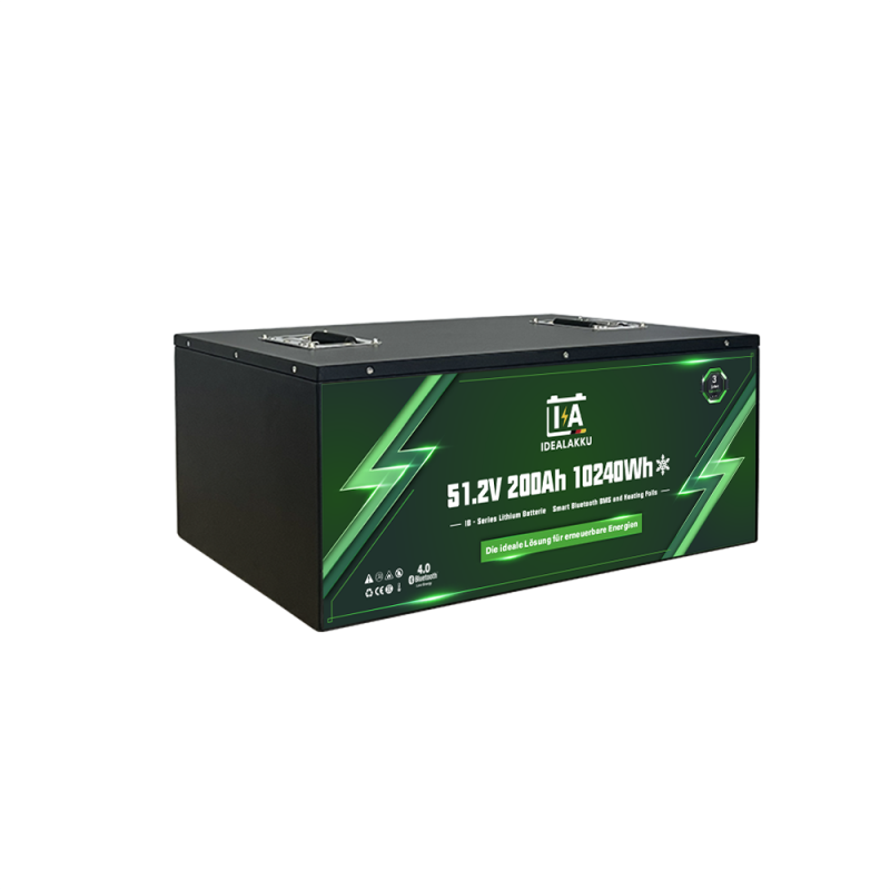 Idealakku IB SERIES Lithium Batterie LiFePO4 48V 200Ah Smart BMS Bluetooth mit Heizung