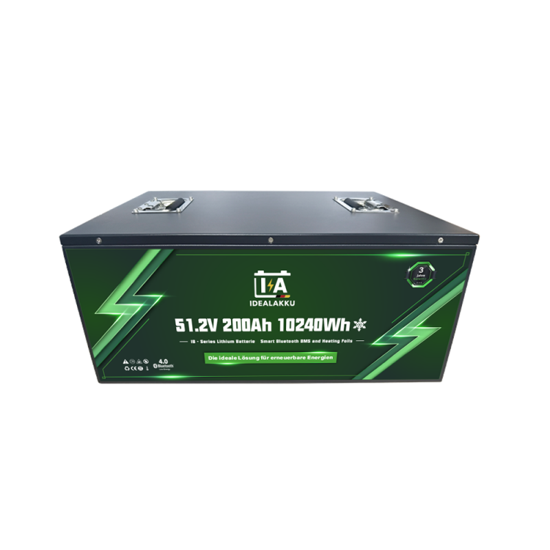 Idealakku IB SERIES Lithium Batterie LiFePO4 48V 200Ah Smart BMS Bluetooth mit Heizung