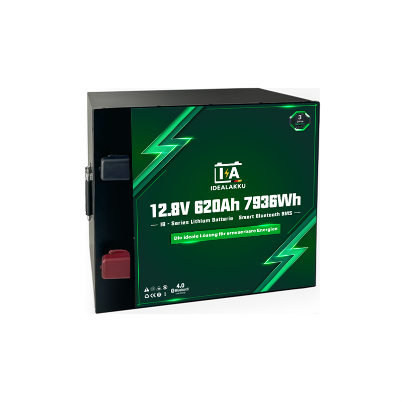 Idealakku-Lithium-Batterie-12.8V-620-LiFePo4-SmaHrt-BMS-Bluetooth-IB-12-620-1