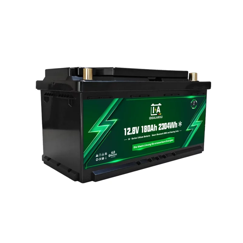 Idealakku IA SERIES Lithium Batterie LiFePO4 12V 180Ah Smart BMS mit Bluetooth Wohnmobil Untersitzbatterie mit Heizung