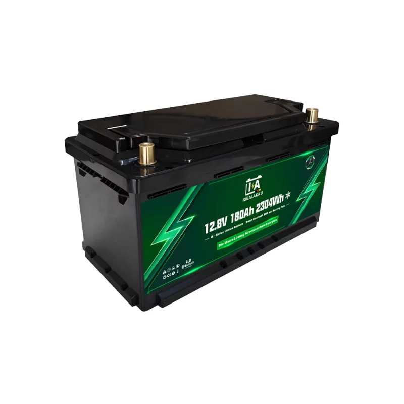 Idealakku IA SERIES Lithium Batterie LiFePO4 12V 180Ah Smart BMS mit Bluetooth Wohnmobil Untersitzbatterie mit Heizung