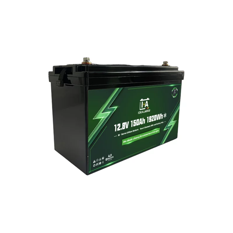 Idealakku IB SERIE Lithium Batterie LiFePO4 12V 150Ah Smart BMS mit Bluetooth mit Heizung
